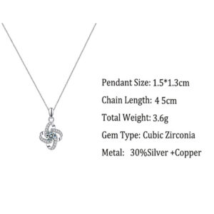 Trendy Four Leaf Clover Gift Box Necklace for Daughter