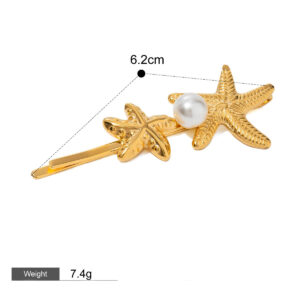 18K gold geometric/shell/flower-shaped design high-end hair accessories
