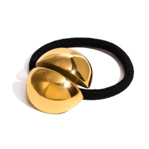 18K gold exquisite simple hemispherical design light luxury style hair accessories