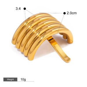 18K gold multi-layered U-shaped design simple and personalized hair accessories