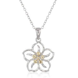 S925 Flower Moissanite Pendant Necklace