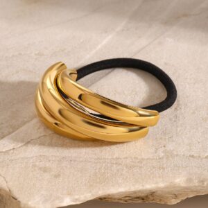 18K gold multi-layer C-shaped unique high-end hair accessories