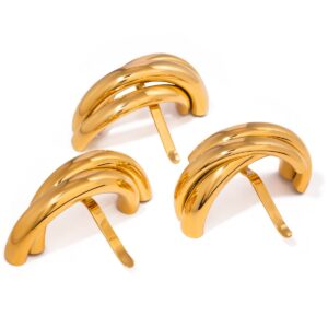 18K gold multi-layer C-shaped unique high-end hair accessories