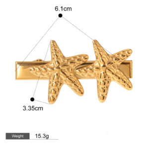 18K Gold Shell/Starfish Shaped Luxury Hair Accessories