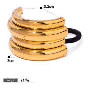 18K gold multi-layer C-shaped design simple and unique hair accessories