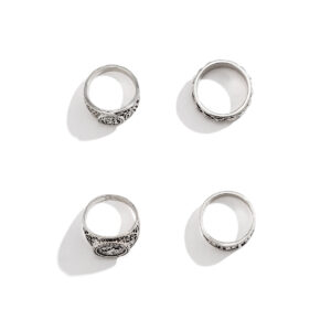 Fashion Retro Embossed Galloping Horse Chain Versatile Ring