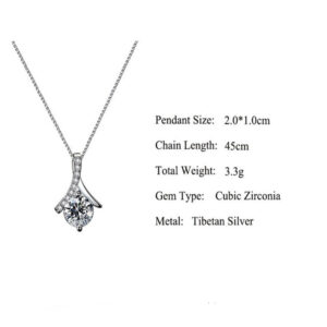 Mother’s Day Herringbone Full Diamond Design Pendant Necklace