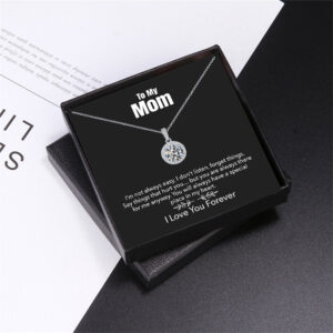 Fashionable Full Moon Night Diamond-studded Design Gift Box Necklace for Mom