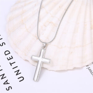 Fashion Trendy Cross Design Gift Box Pendant Necklace For Dear Husband