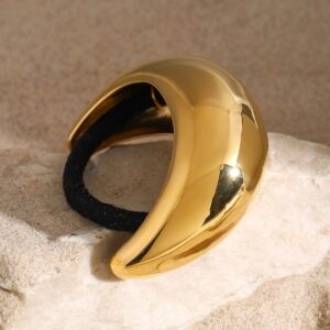 18K gold simple and elegant geometric design light luxury style hair accessories
