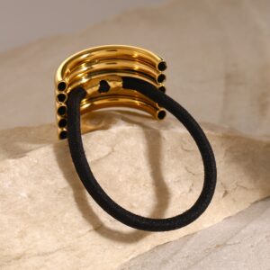 18K gold multi-layer C-shaped design unique and simple hair accessories