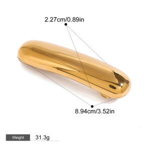 18K Gold Geometric Design High-end Simple Hair Accessories