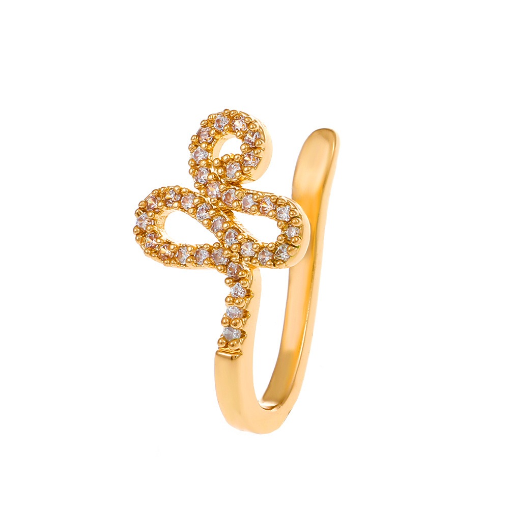 18K gold U-shaped with geometric inlaid zircon design high-end nose ornament - Image 23