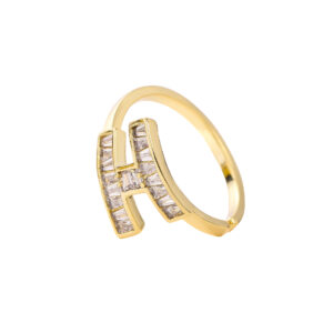 H letter full set with zircon ring