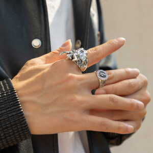 Fashion Retro Bull Head/Snake Design Hip Hop Ring