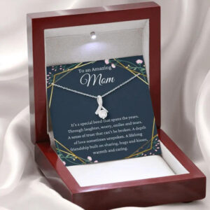 Mother’s Day Herringbone Full Diamond Design Pendant Necklace