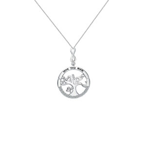 Exquisite and Fashionable Tree of Life Inlaid Full Diamond Design Gift Box Pendant Necklace for Great Mom