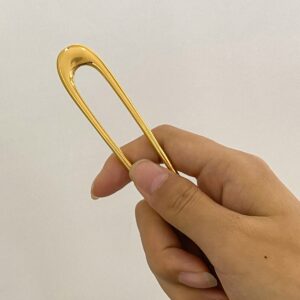 18K Gold U-Shaped Design Elegant and Simple Hair Accessory