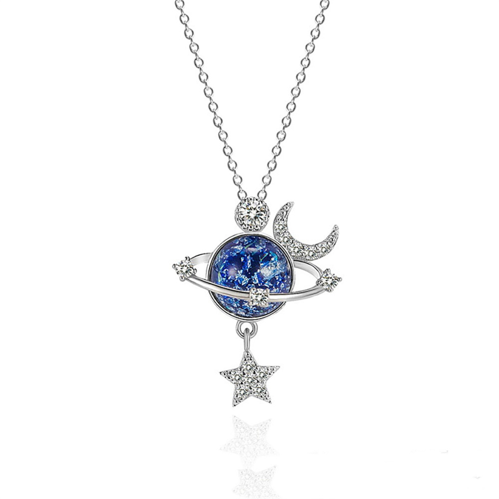 Mother's Day Simple Cosmic Planet Design Necklace - Image 5