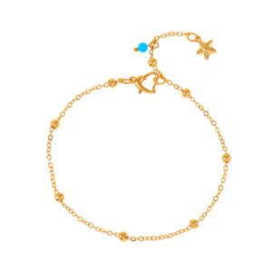 Fashionable simple beach style star pendant design versatile anklet