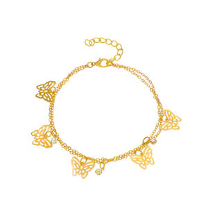 Stylish and simple double-layer butterfly/bohemian LOVE letter/love design all-match anklet