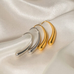 18K Gold Fashion Trendy Irregular Water Drop High-end Design Earrings