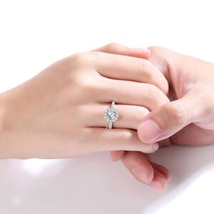 Light luxury S925 sterling silver moissanite sunflower ring