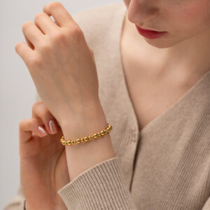 18K Gold Exquisite Simple Ball Design Versatile Bracelet